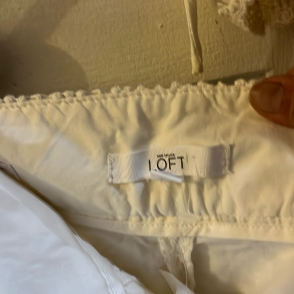 SET - NWT Ultra Pink Lace Fabric Square Neck Blouse & Loft Crochet Fabric Shorts - Picture 9 of 17